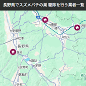 長野県でスズメバチの巣 駆除を行う業者一覧